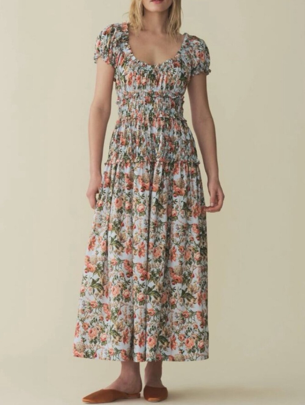 Doen Leanne Dress Liberty Calico Garden Print